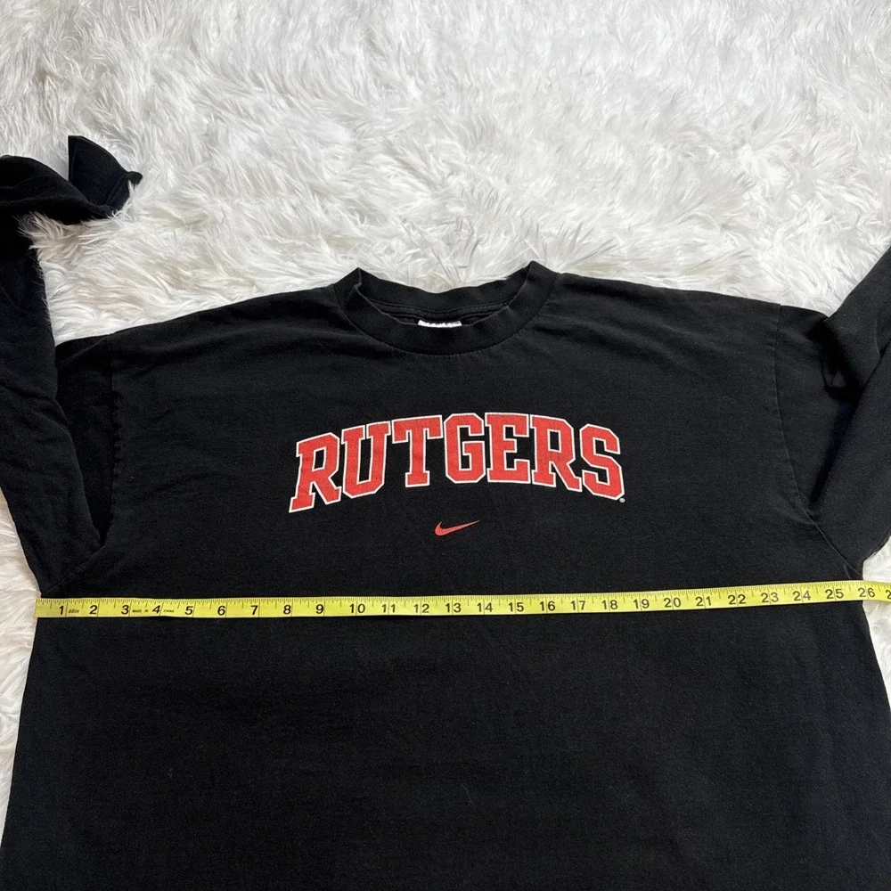 Rare! Vintage 90's Rutgers Scarlet Knights Shirt Nike Team‎ Center Swoosh Men XL